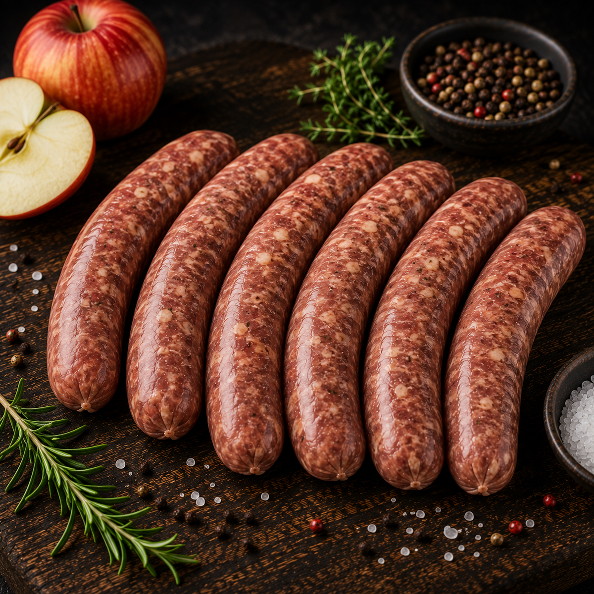 Wild Boar - Sausages w/apple - 6 pack (frozen)
