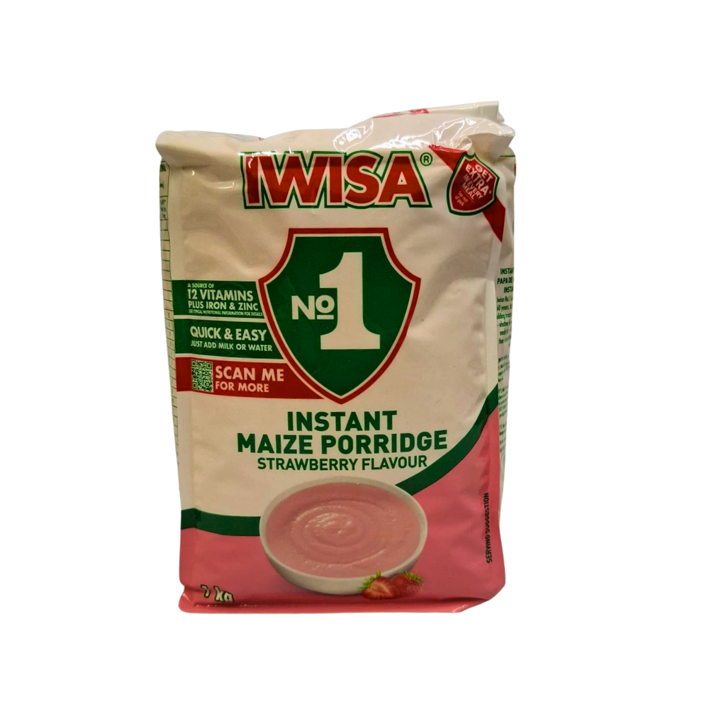 Iwisa Maize Meal Instant 1kg Strawberry